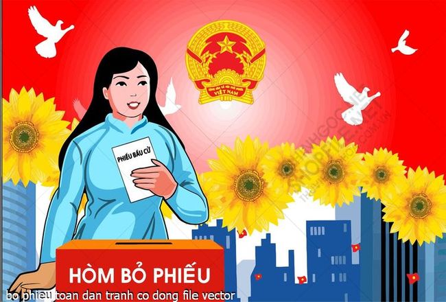 bo phieu toan dan tranh co dong file vector